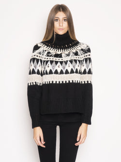 TWIN SET - Sweater with Embroidery and Black Feathers – TRYME Shop
