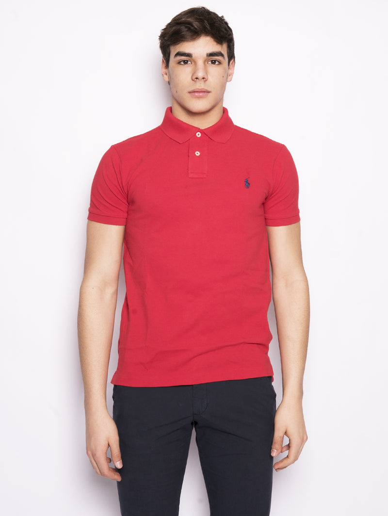 RALPH LAUREN - Polo shirt in Red Cotton Piquè – TRYME Shop