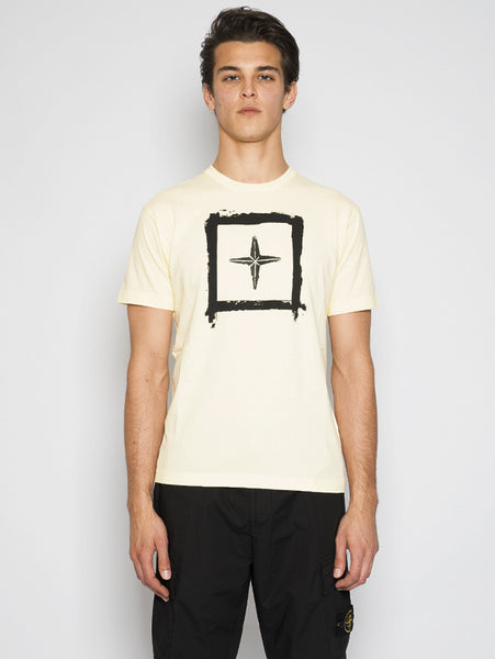 STONE ISLAND - T-Shirt Stencil Two Limone – TRYME Shop