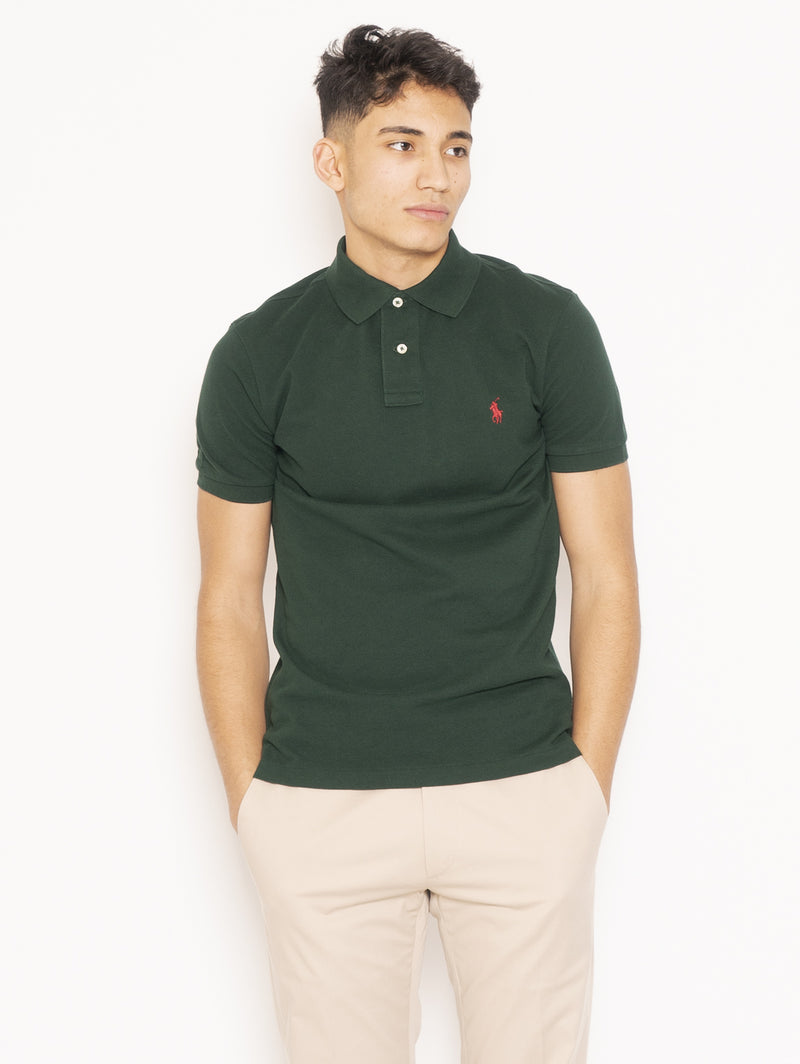 RALPH LAUREN - Green Slim FIt Cotton Piqué Polo – TRYME Shop