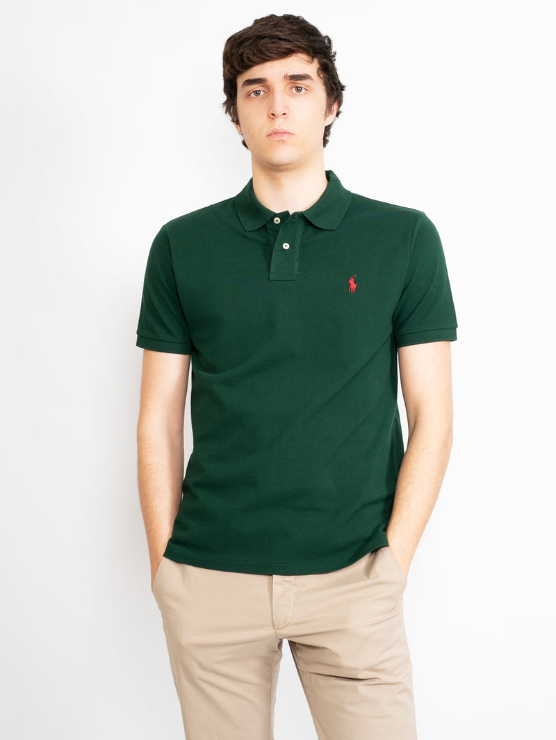 RALPH LAUREN - College Green Piquè Polo Shirt – TRYME Shop