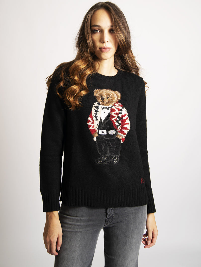 RALPH LAUREN - Polo Bear Sweater with Black Multicolor Beads – TRYME Shop