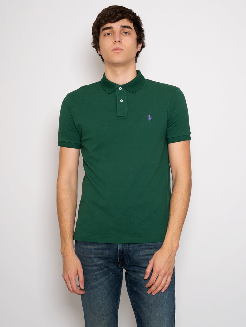 RALPH LAUREN - Green Piquè Polo Shirt – TRYME Shop