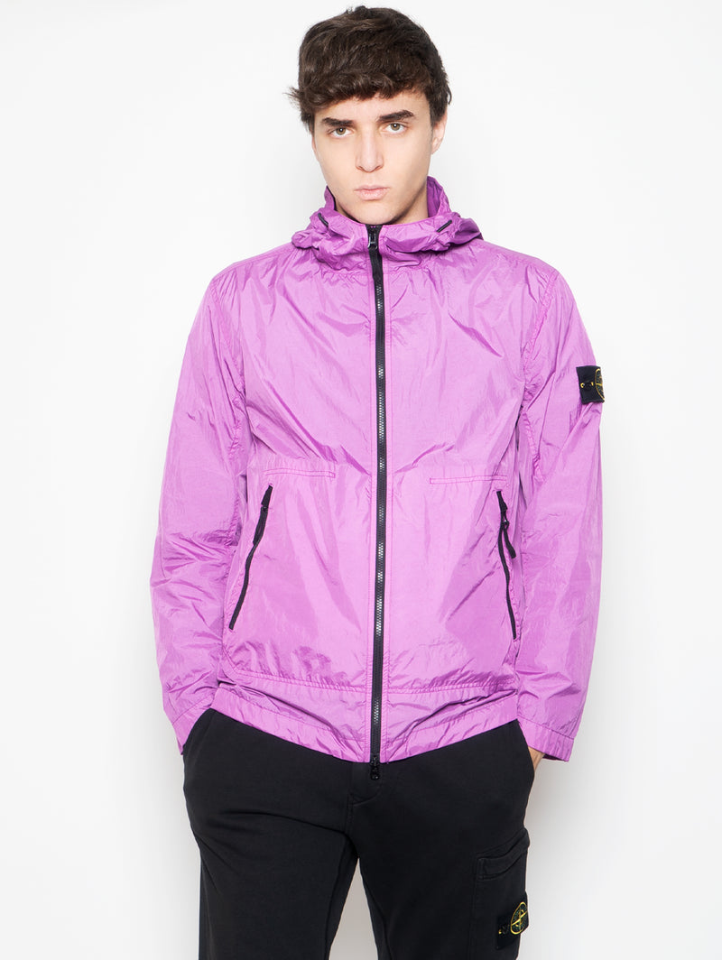 STONE ISLAND - Jacket With Hood in Magenta Nylon Reps – TRYME Shop