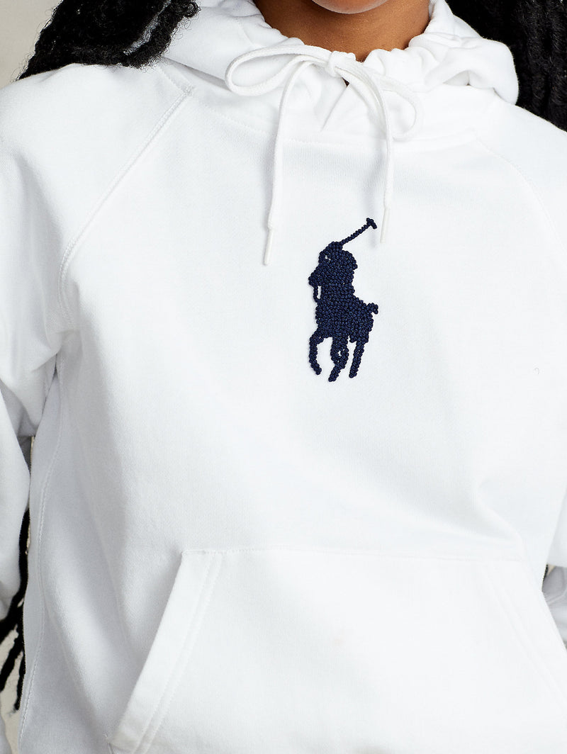 RALPH LAUREN - White Sweatshirt with Big Pony Application – TRYME Shop