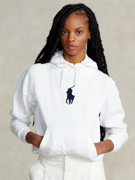 RALPH LAUREN - White Sweatshirt with Big Pony Application – TRYME Shop