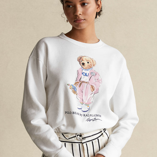 RALPH LAUREN - Sweatshirt with White Teddy Bear Print – TRYME Shop