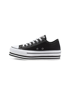 CONVERSE - Chuck Taylor All Star Platform Low in Pelle - Nero – TRYME Shop