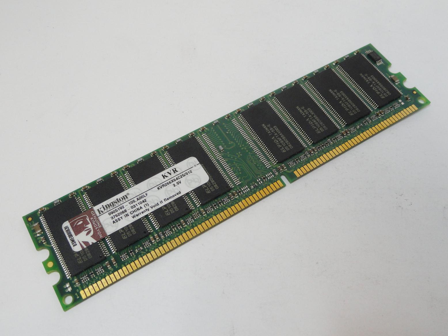 KVR266X64C25/512 | Kingston 99U5216-051.A00LF | DDR PC2100