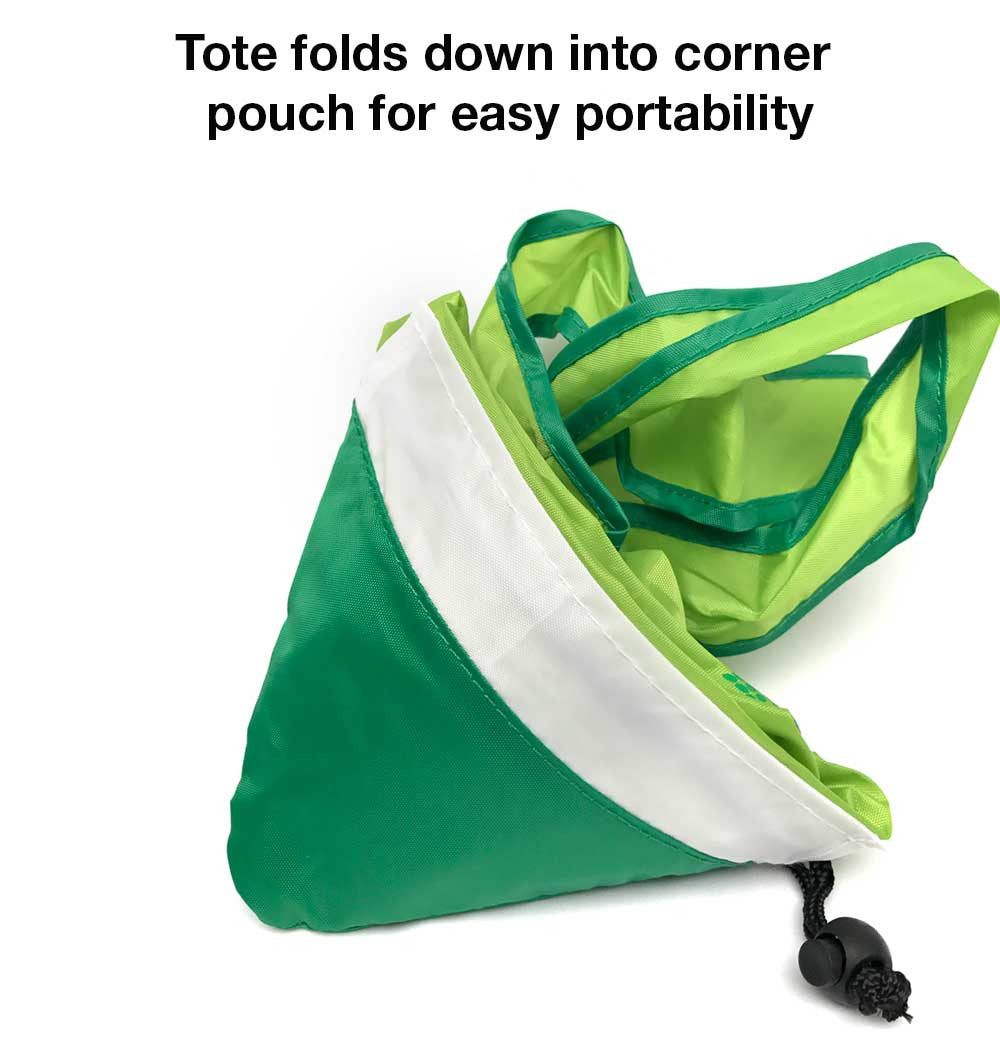 fold shopping bags into triangles