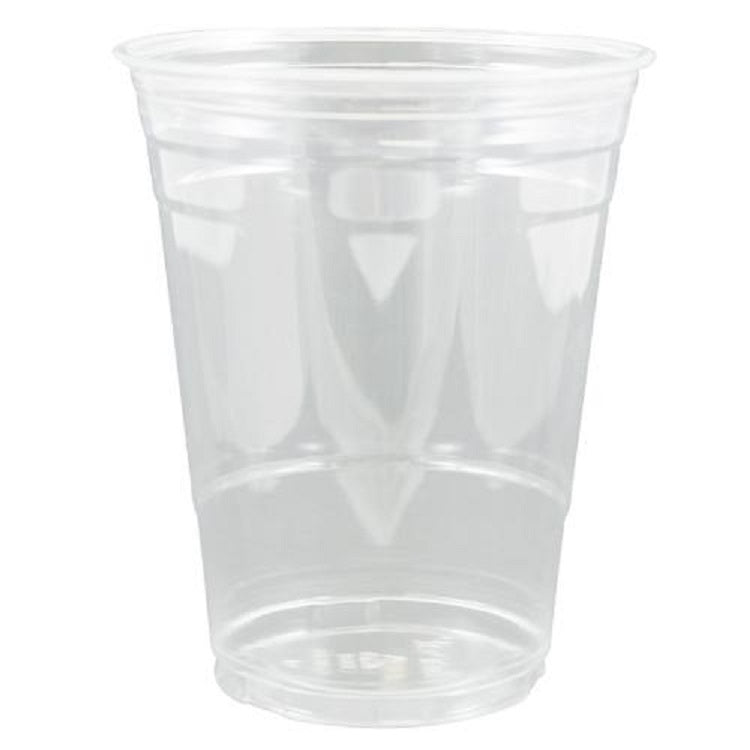 Plastic Cups - 12oz PET Cold Cups and PET Flat Lids (98mm)