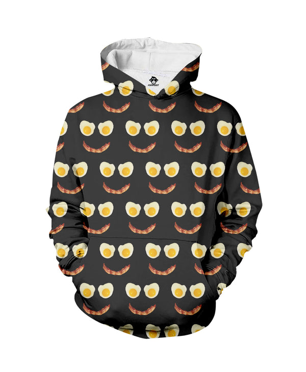 orange and black smile hoodie