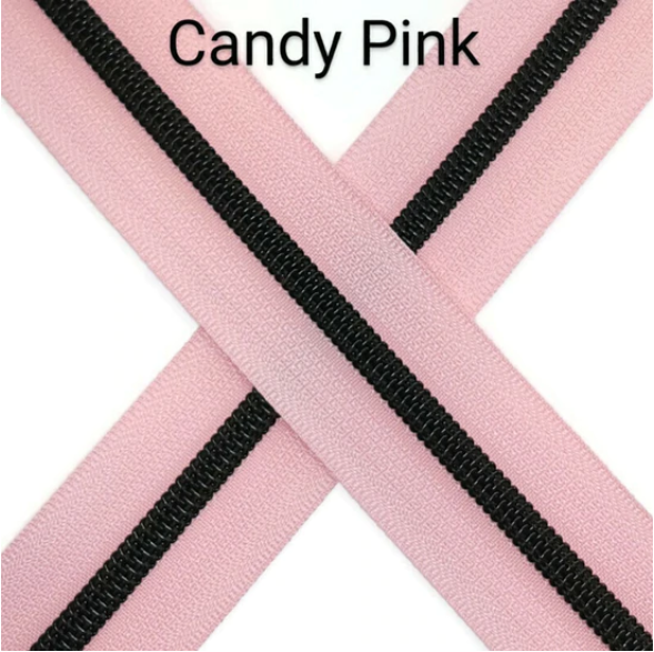 #5 Zipper - Candy Pink - by the meter - Default Title - Atelier Fiber Arts