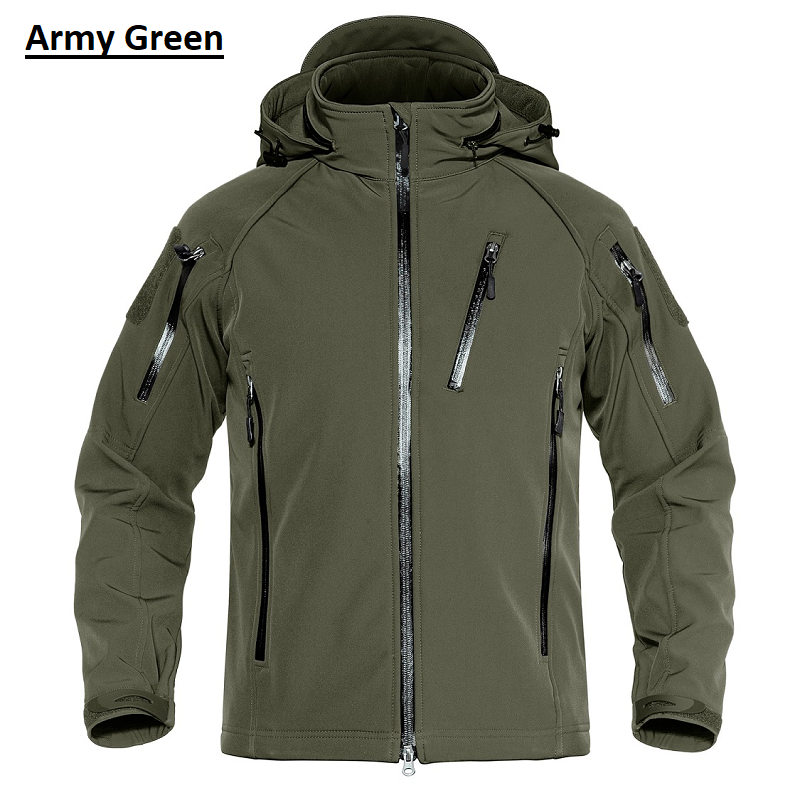 Military/Outdoor Style Waterproof Jacket (Detachable Hood) - EZBUY GALORE