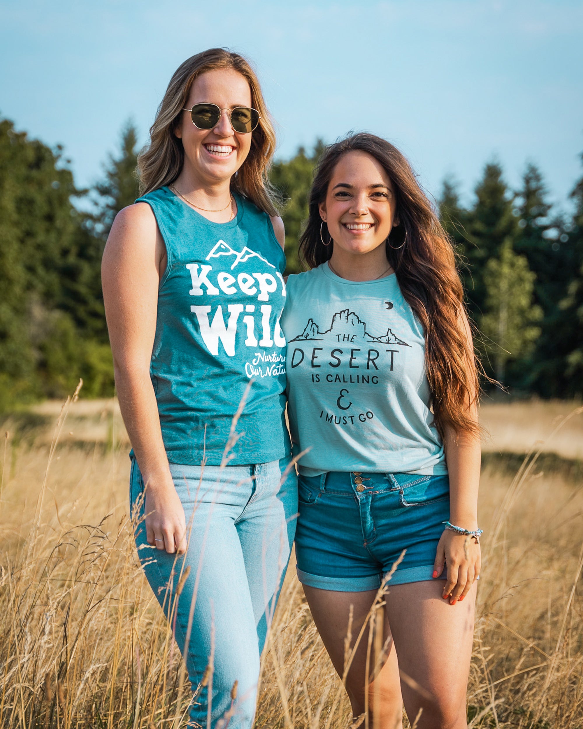 Desert is Calling Women's Muscle Tank | Dusty Blue