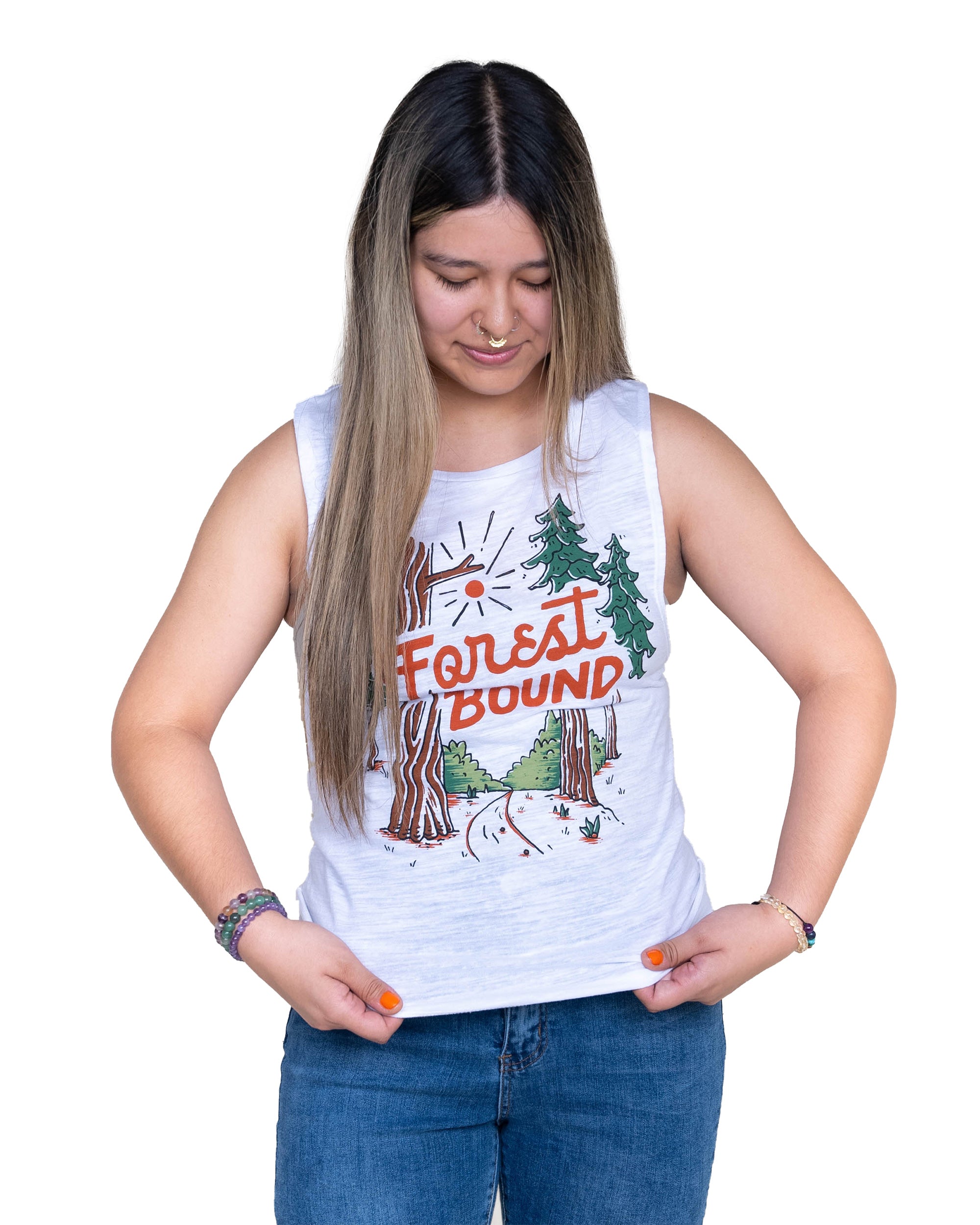 Forest Bound Women's Muscle Tank | Ash