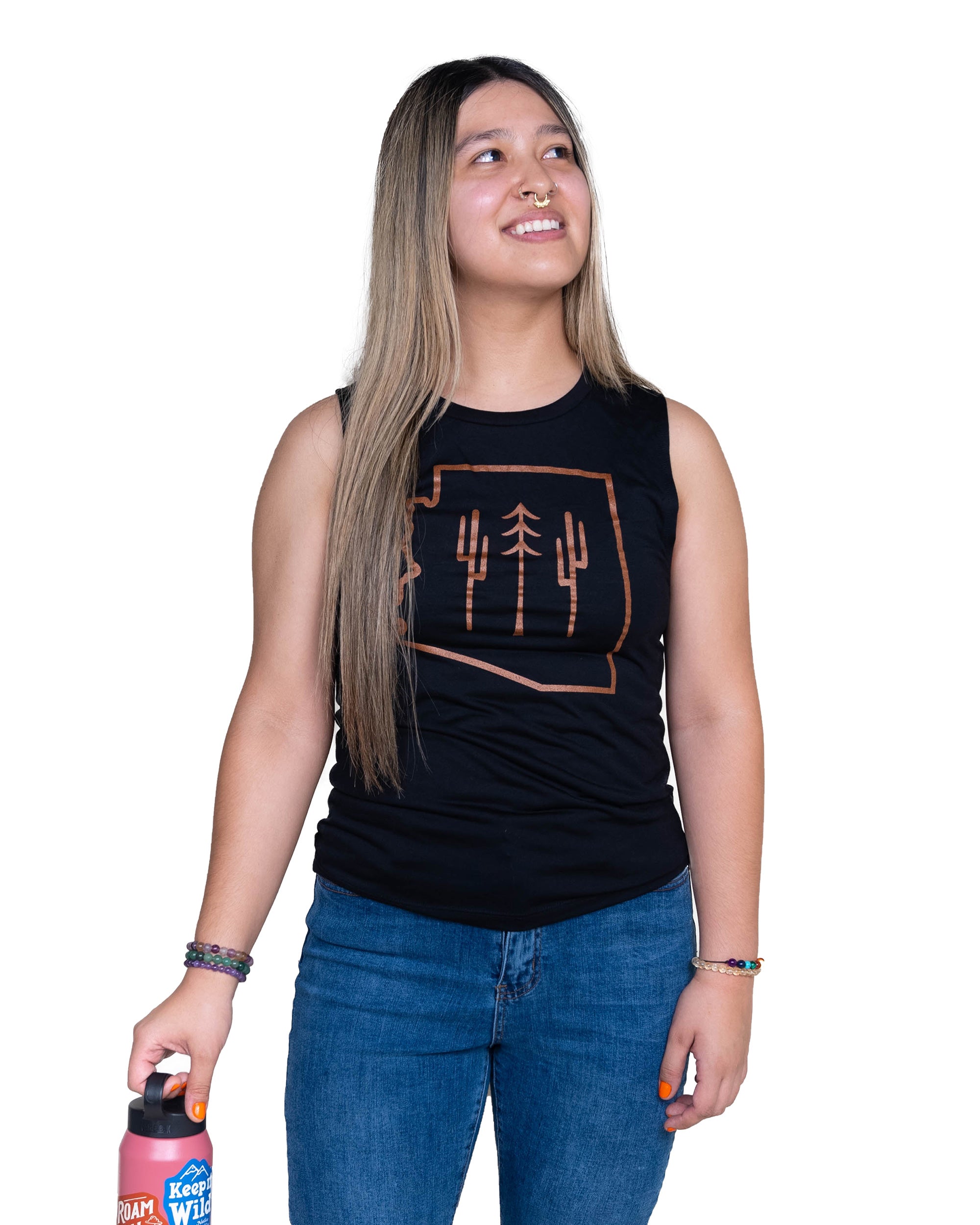 Arizona Wilderness Women's Muscle Tank | Black & Copper