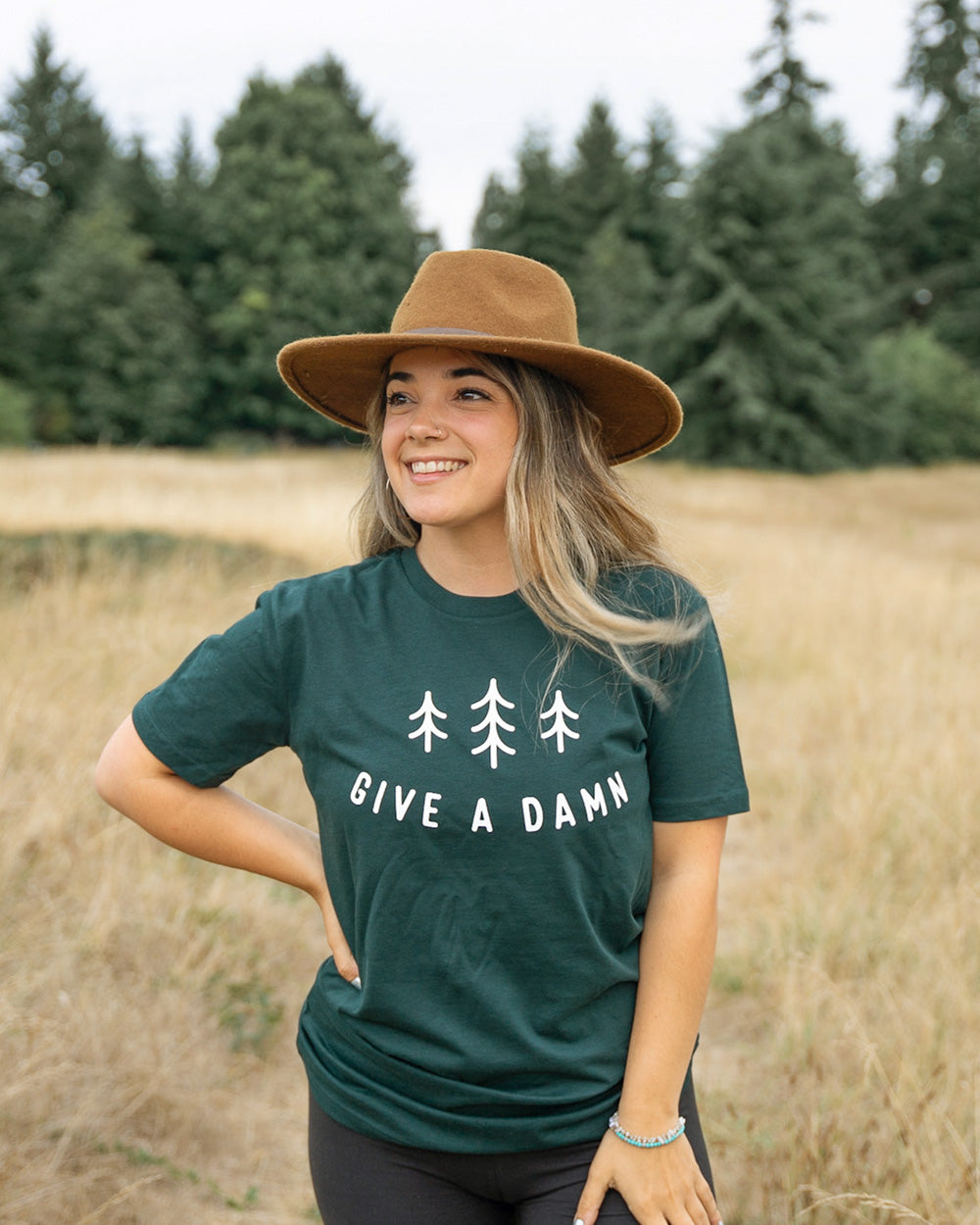 Give a Damn Unisex Tee | Pine