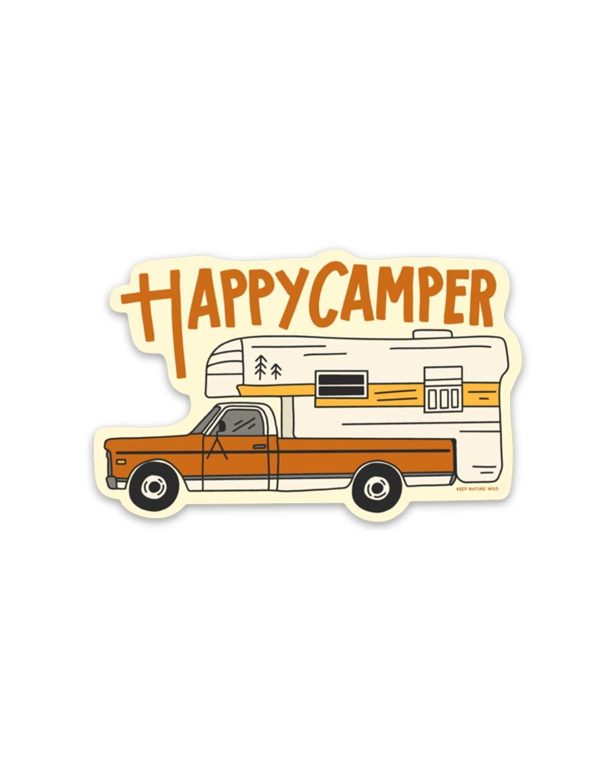 Happy Tent Camper Outdoor Sticker