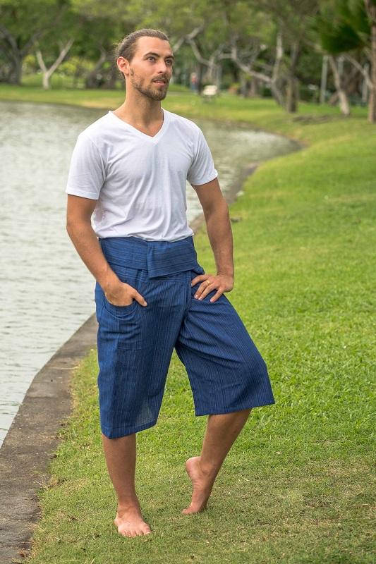 Levántate Positivo Desmantelar Pantalón Pescador 3/4 Azul para Hombre | Pantalonesthai.com – Pantalones  Thai