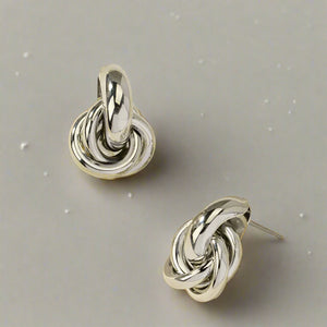 Silver Knot Earrings - UPTOWN GIRL BEAUTY & BOUTIQUE