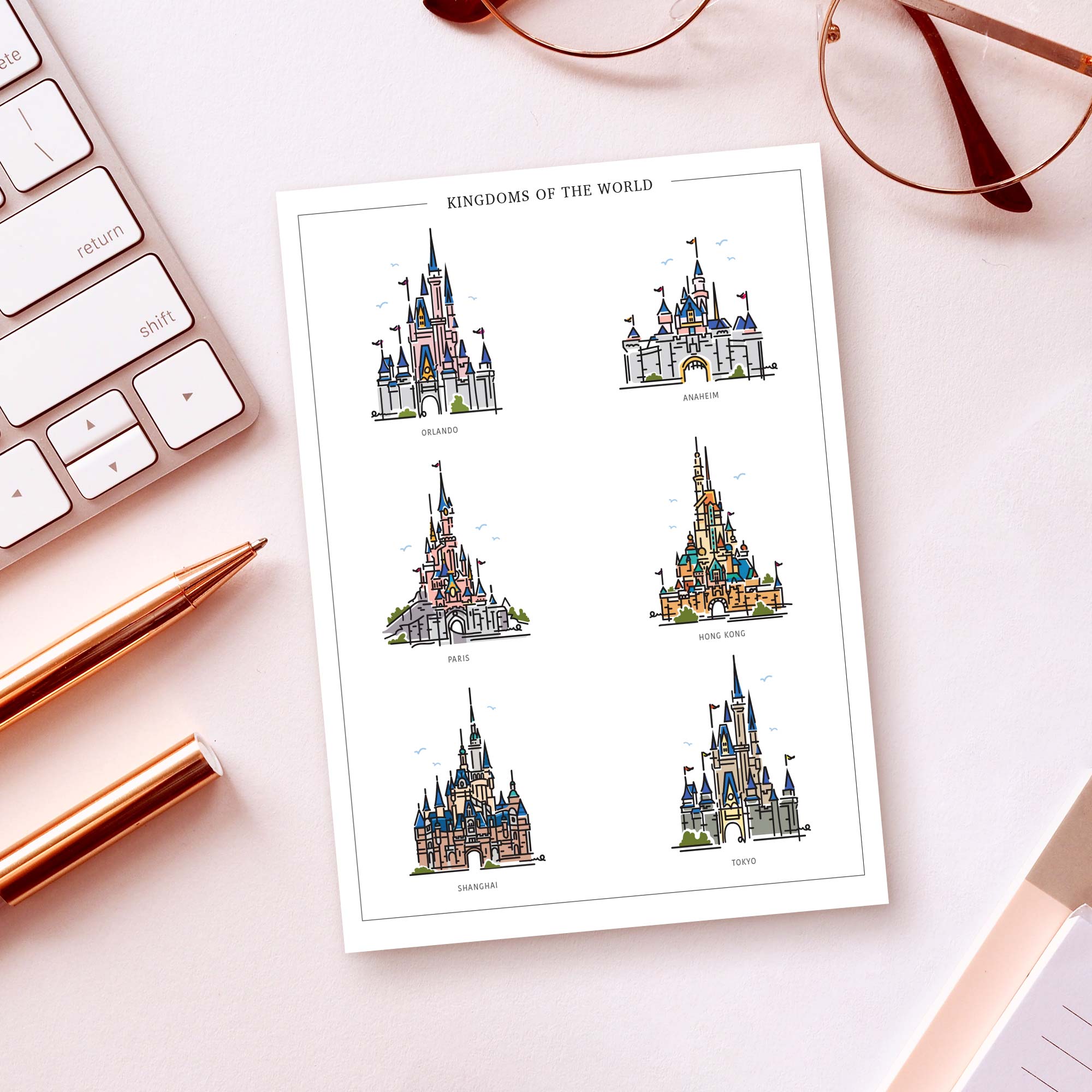 Princess Castle TOKYO Postcard | 5x7 | Theme Park Series