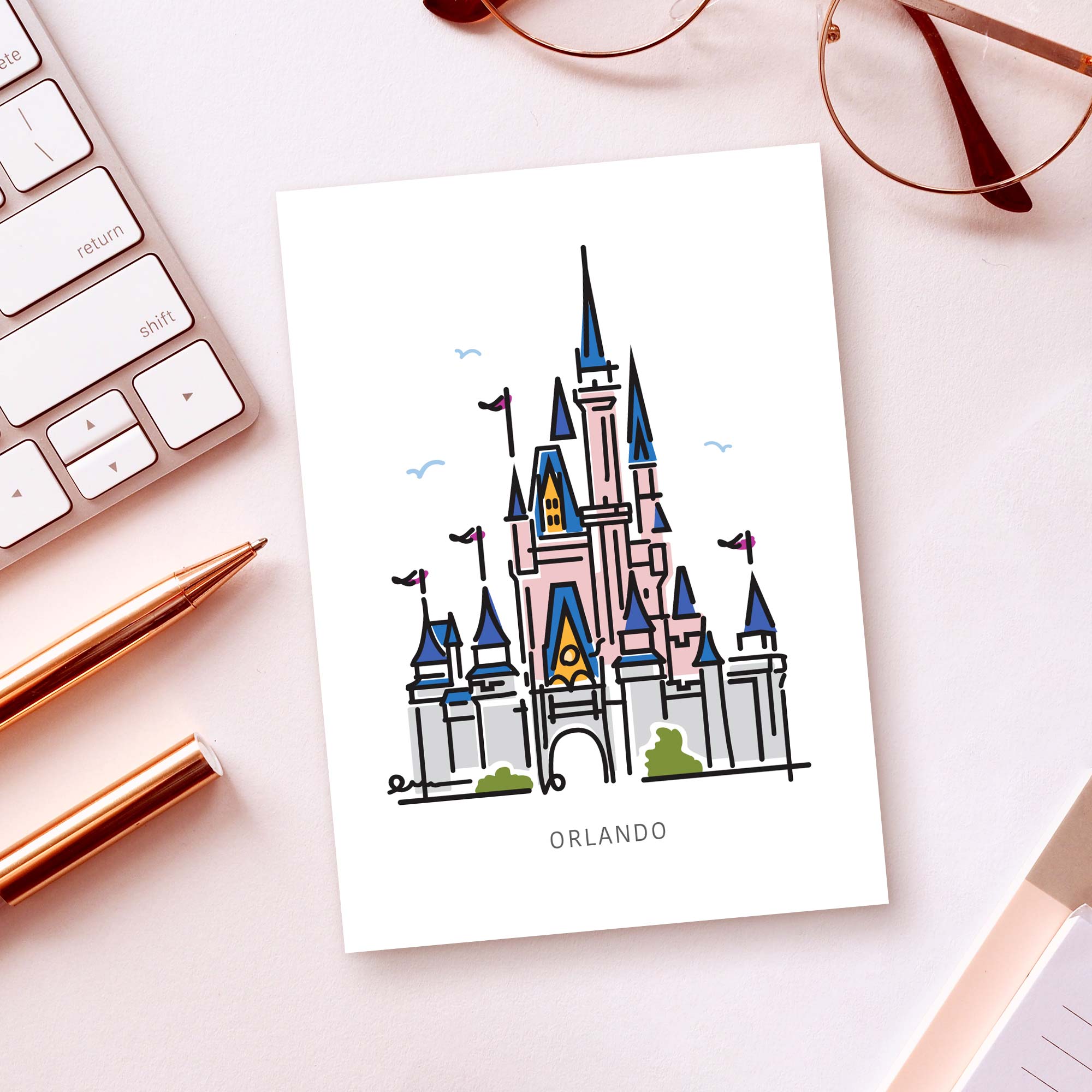 Princess Castle TOKYO Postcard | 5x7 | Theme Park Series