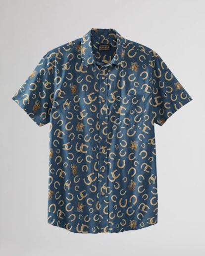 SHORELINE SHIRT - NAVY HORSESHOE