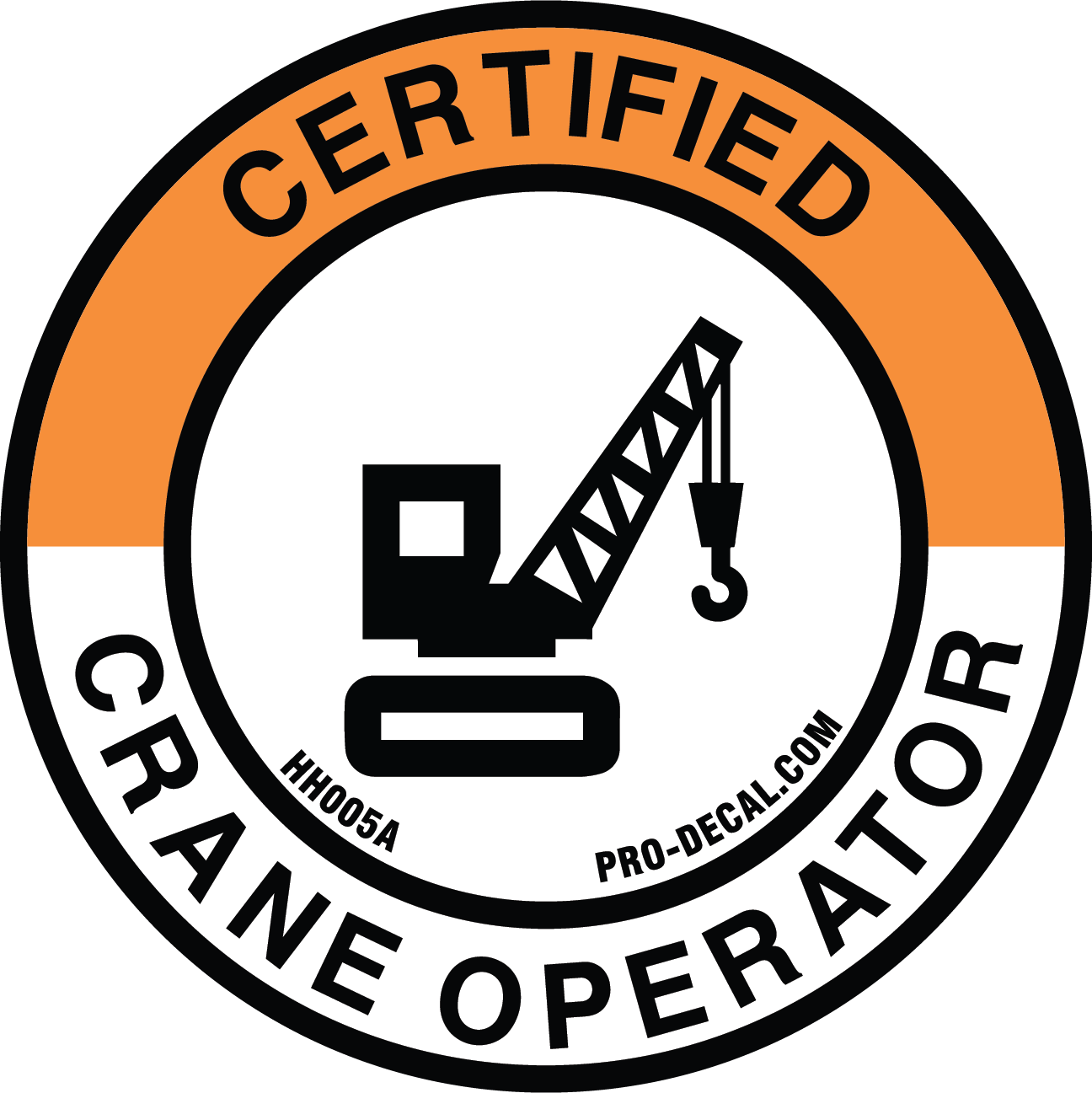 Pro Decal Hard Hat Decals Certified Crane Operator 2 5 X 2 5