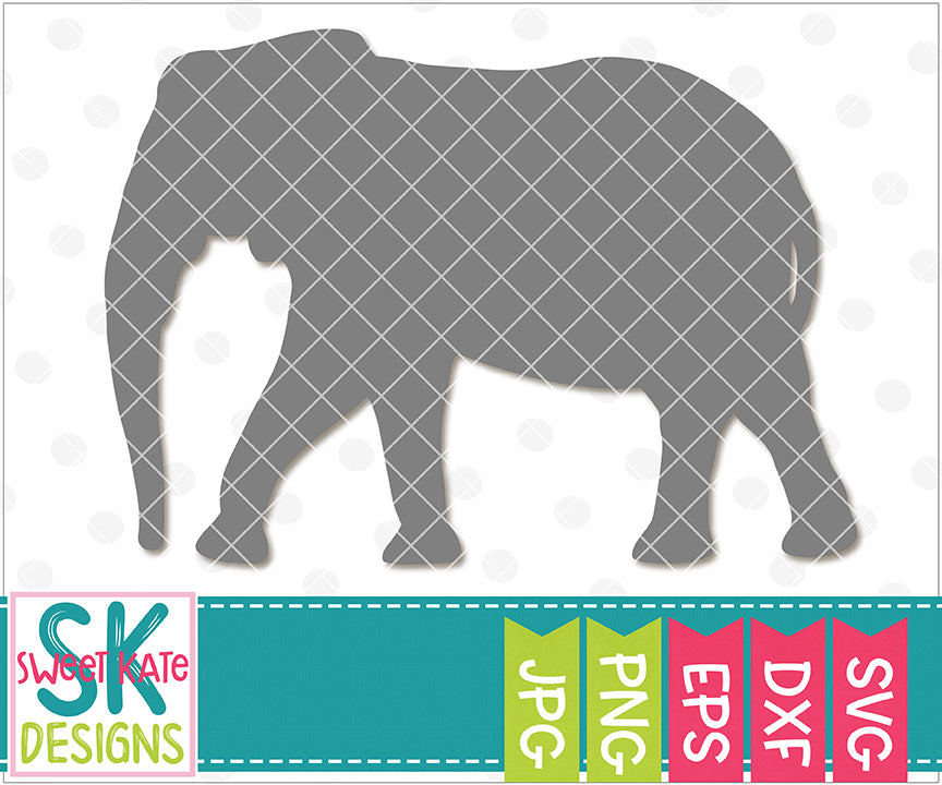 Download Elephant Silhouette Svg Dxf Eps Png Jpg Sweet Kate Designs