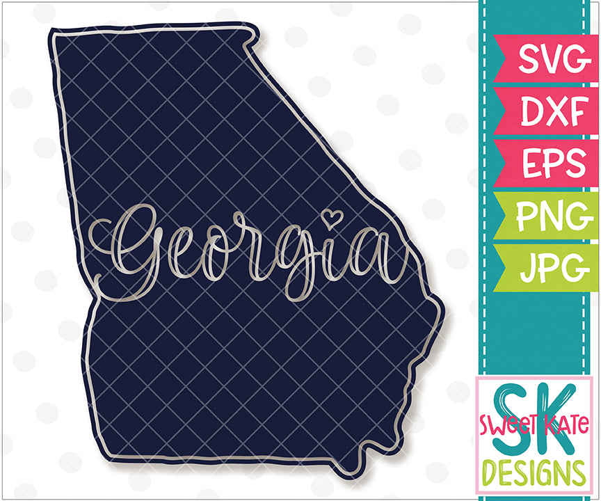 Download Georgia Script Silhouette SVG DXF EPS PNG JPG - Sweet Kate ...