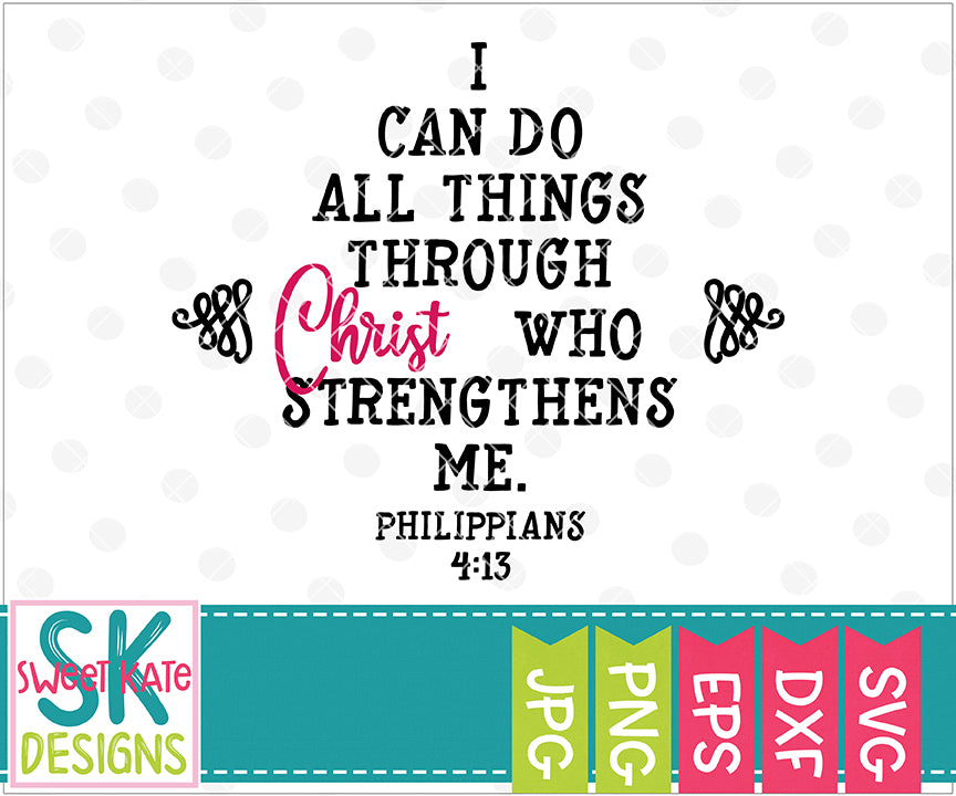 Graduation Cap I Can Do All Things Svg Dxf Eps Png Jpg Sweet Kate Designs