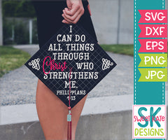 Download Graduation Cap I Can Do All Things Svg Dxf Eps Png Jpg Sweet Kate Designs