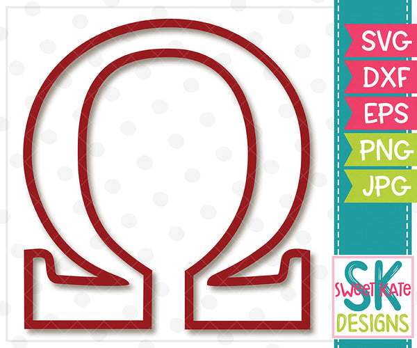 Download Greek Alphabet: Omega SVG DXF EPS PNG JPG - Sweet Kate Designs