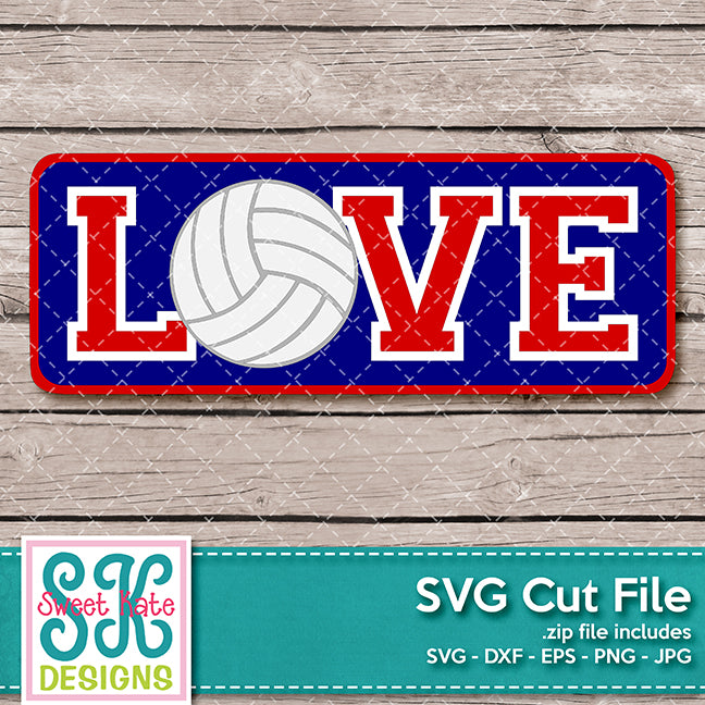 Download Love With Volleyball Svg Dxf Eps Png Jpg Sweet Kate Designs