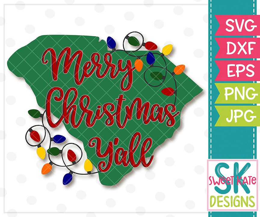 Download Merry Christmas Y All Sc South Carolina Lights Svg Cutable Clip Art Art Collectibles Delage Com Br