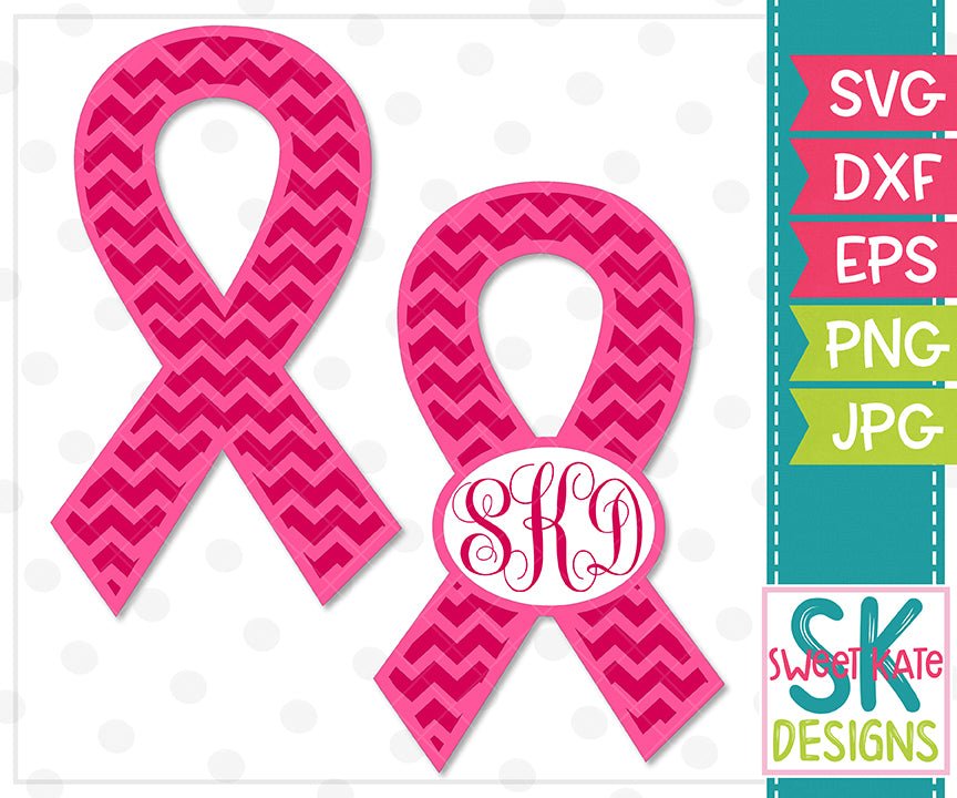 Download Pink Breast Cancer Awareness Ribbon with Monogram Option ...