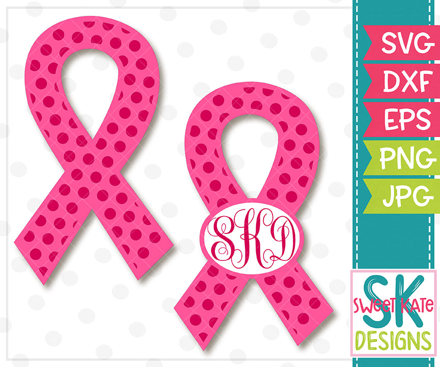 Download Pink Breast Cancer Awareness Ribbon with Monogram Option ...