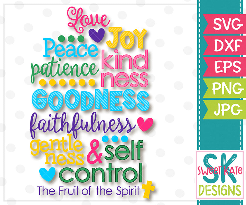 Download The Fruit of the Spirit SVG DXF EPS PNG JPG - Sweet Kate ...