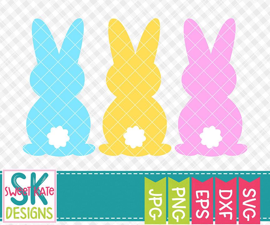 Download Three Bunnies SVG DXF EPS PNG JPG - Sweet Kate Designs