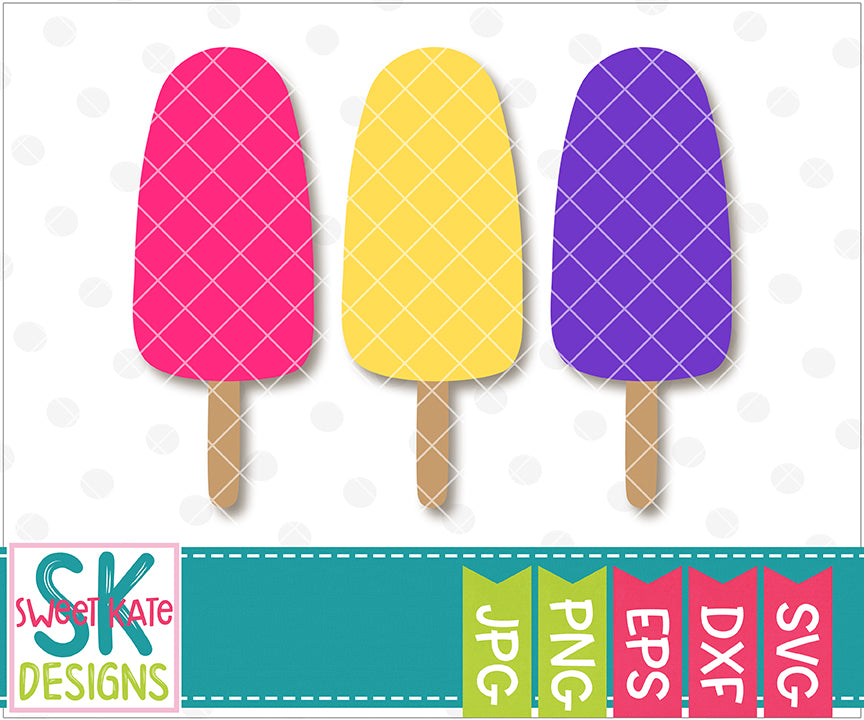 Download Three Popsicles Svg Dxf Eps Png Jpg Sweet Kate Designs