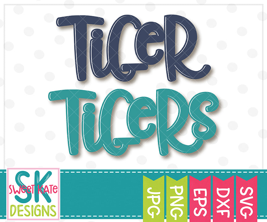 Tiger Tigers Svg Dxf Eps Png Jpg Sweet Kate Designs