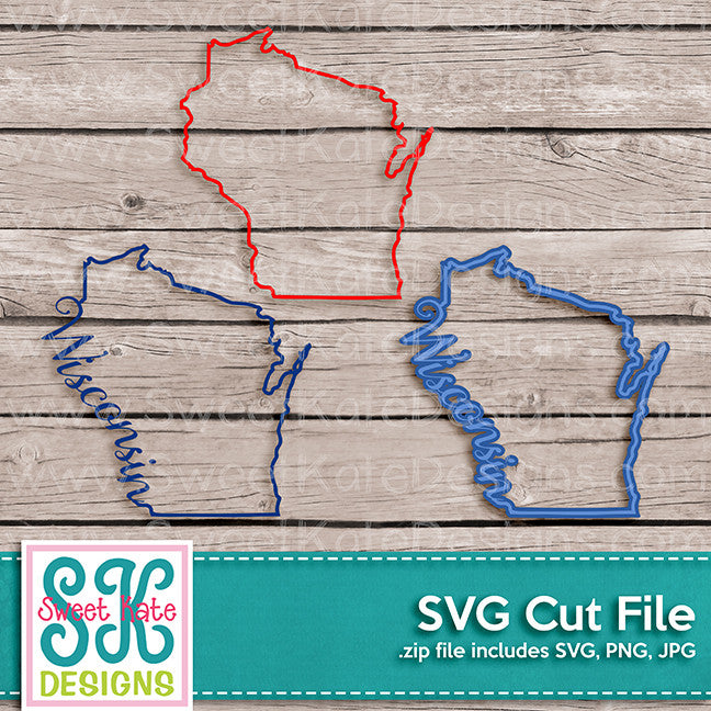 Download Wisconsin Outline Svg Sweet Kate Designs