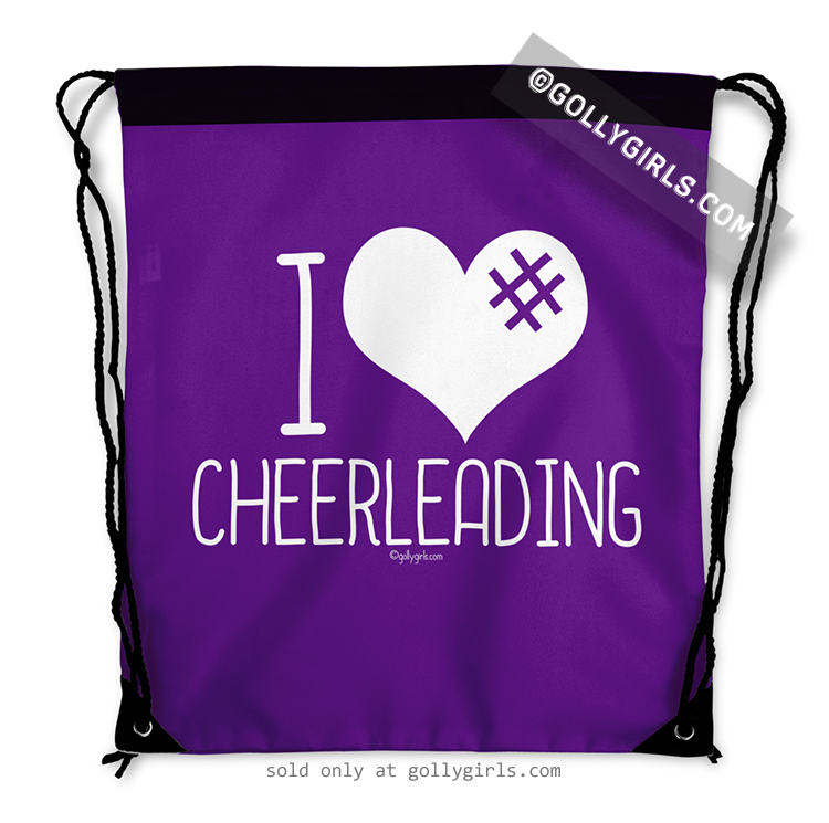 purple drawstring bag