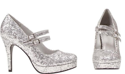 Glitter Dolly Shoes Silver Costume €10 