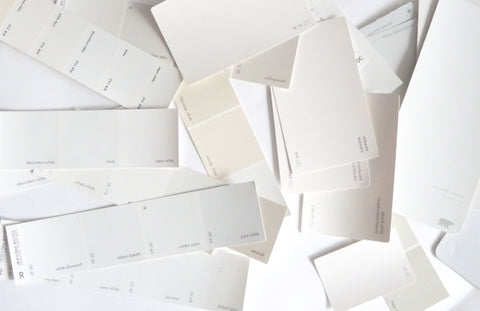 white paint chip samples