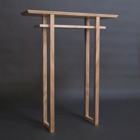 a custom entryway table by Mokuzai Furniture