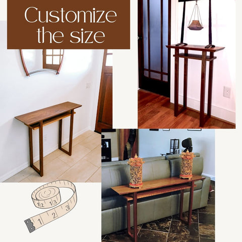 custom sizing available for our fine furniture designs at Mokuzai Furniture
