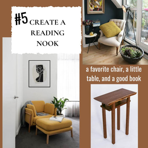 winter home decor tip #5 create a reading nook- Mokuzai Furniture blog