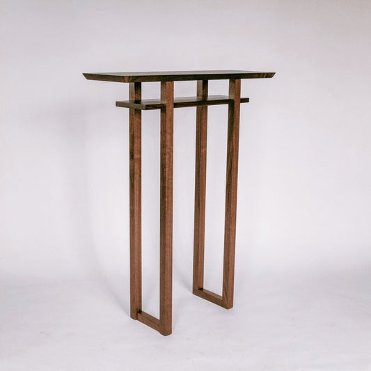 Statement Entry Table - tall table for small entryway, hallway decor –  Mokuzai Furniture